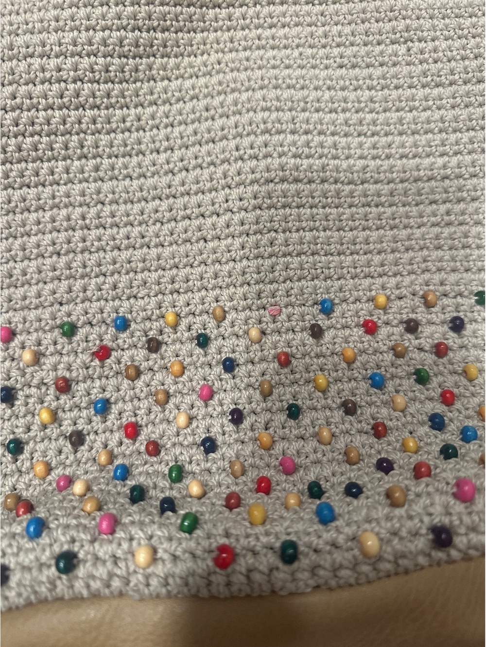 (2)The Sak Crochet Shoulder Bag with Multicolor Bead Embellishments - Picture 3 of 8